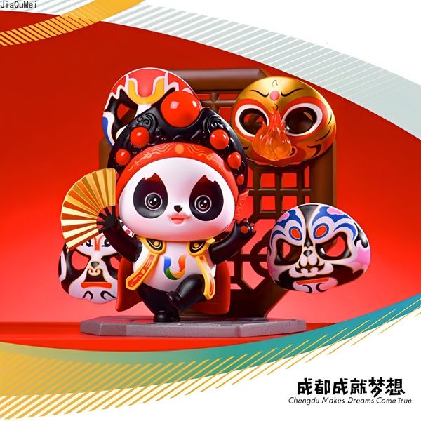 Figuras de objetos decorativos Chengdu UniversiDe Classic Sichuan Opera Face Changing Doll Toy Panda Ornament Creative Ornament Rongbao Mascot Souvenir Gift Set 230815