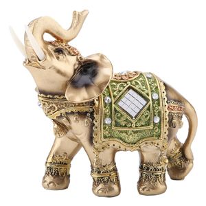 Objets décoratifs Figurines Chinois Traditionnel Feng Shui Chanceux Éléphant Statue Résine Richesse Animal Sculpture Figurine Ornement Décoration de La Maison 230802