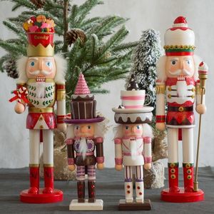 Decoratieve objecten Figurines Kerstmis Notenkraker Soldaat Miniatuur Decor Ice Cream Sweetheart Creative Nutcracker Puppet Figurine Verjaardagsjaar Gift 230523