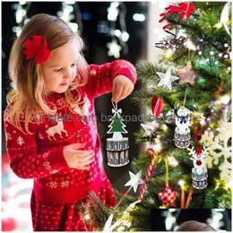 Decoratieve objecten Beeldjes Kerstmis Unieke Geldhouder Houten Schattig Clipboom Decoraties Cadeaus voor kinderen 915 Drop Delivery Ho Dhgay