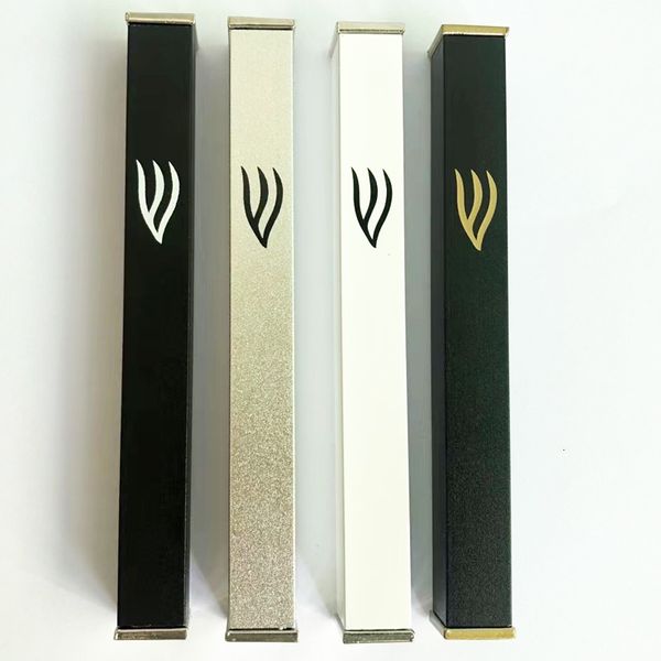 Objets de décoration Figurines Classic Je Door Mezuzah Case Metal Je Judaica Gift Aluminium Mezuza White Black Mezuzah with Paper Scroll 230530