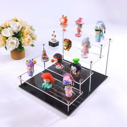 Decoratieve objecten Figurines Clear Acryl Display Stand for Anime Figures Cupcake Shelf Organizer Desserts Holder Juwelen Risers Parfum P230812