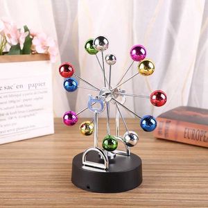 Objets décoratifs Figurines Colorful Ball Ferris Wheel Perpetual Motion Instrument Rockless Celestial Model Home salon décoration Ornement magnétique T240