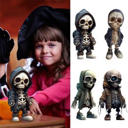 Decoratieve objecten Figurines coole skeletfiguren hars ambachten sweatshirt schedel standbeeld Halloween decoraties vreselijke ornamenten bureau decoratie cadeau 230822
