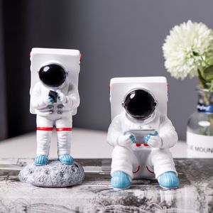 Objets décoratifs Figurines Creative Astronaut Mobile Phone Stand Bureau Fournitures ménagères Astronaut Mobile Phone Holder Décoration de la maison 220928