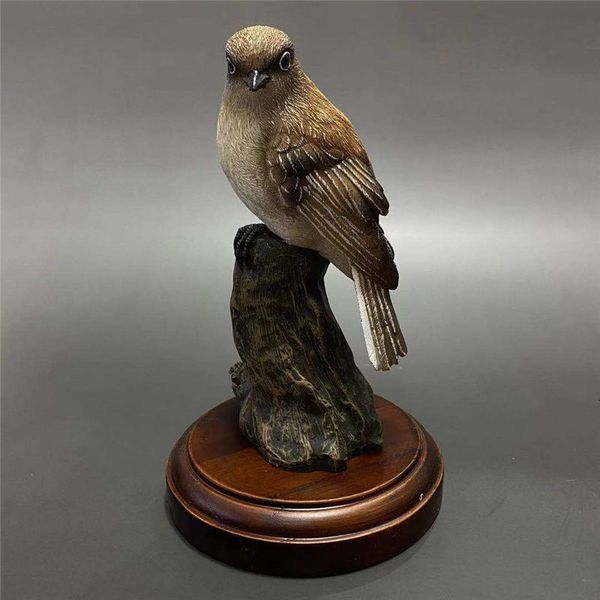 Objets décoratifs Figurines Oiseaux créatifs ornements Résine Artisanat Jardin Maison Moineau Décoration Ameublement 230626