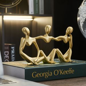 Decoratieve objecten Figurines Creative Desktop Decoration Resin Samenvatting Karakter Ornament Friend Living Room Office Desk Accessoires Geschenk 220928