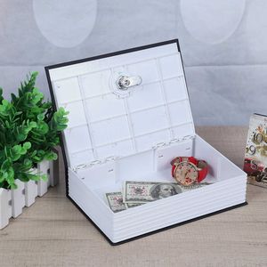 Objetos decorativos Figuras Diccionario de inglés creativo Forma Caja de ahorro de dinero Libro seguro Hucha con llave Monedas en efectivo Cajas de ahorro Adornos G230523