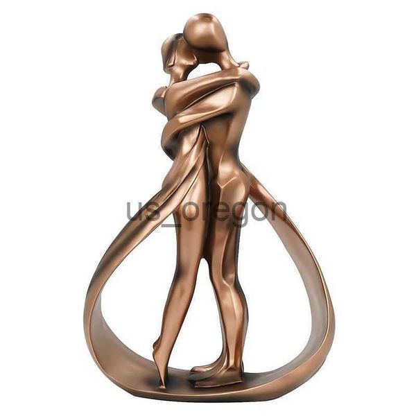 Objets décoratifs Figurines Creative Home Decor Baiser Couple Sculpture Amoureux Art Sculpture Embrasser Baiser Amour Passionné Statue Figurine Romantique Décoration