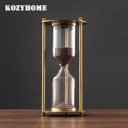 Decoratieve objecten Figurines Creative Metal Hourglass Sand Timer European Retro Office Bookshelf Studie Ornamenten Decoratie Klok 221031