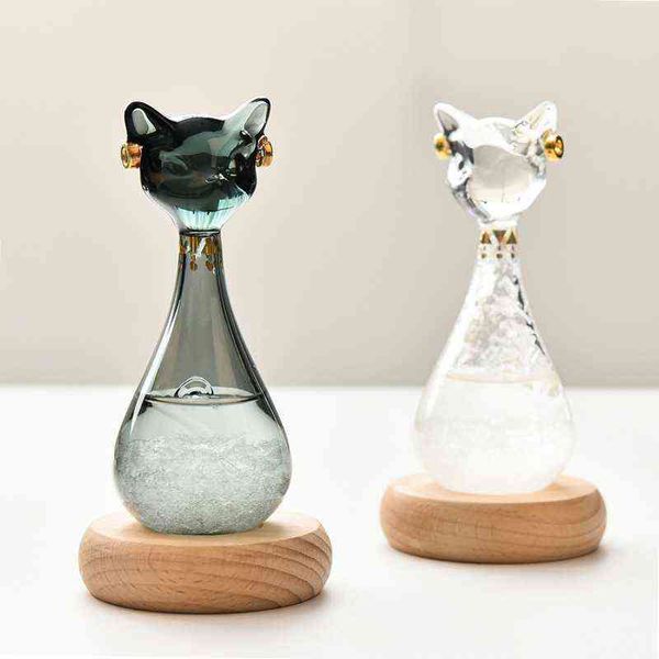 Objets décoratifs Figurines Creative Prévisions Météo Bouteille Prédicteur Chat Égyptien Verre Tempête Bouteille Maison Salon Bureau Décoration Cadeau T220902