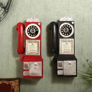 Objets décoratifs Figurines créativité modèle de téléphone Vintage ornements muraux meubles rétro artisanat cadeau pour Bar décoration de la maison 231214