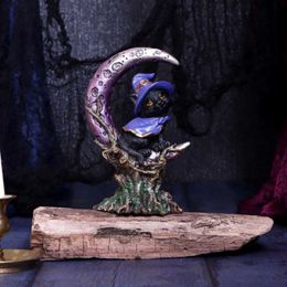Objets décoratifs Figurines croissant de chat Sculpture résine artefact décoration maison Halloween 230901