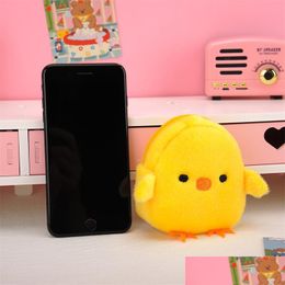 Objets décoratifs Figurines Mignon Petit Poulet Jaune Porte-Monnaie Dessin Animé Cadeau Créatif Enfants Personnalité En Peluche Sac En Gros D Dhe4A