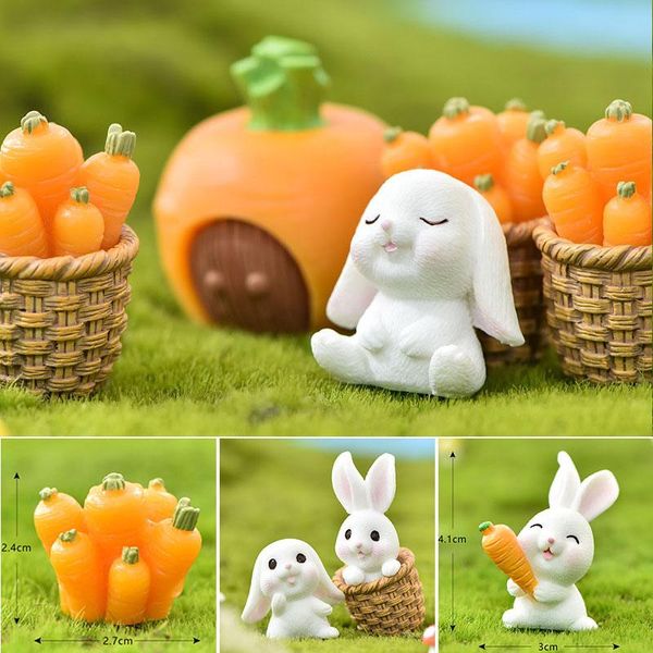 Objetos decorativos Figuras Lindo Calabaza Gadget Accesorios Adorno de jardín Zanahoria Gnomos Conejos Miniaturas Casa de muñecas Diy Juguete Escritorio Decorati