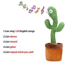 Decoratieve objecten Beeldjes Dansen Cactus Pluche Talking Toy Wriggle Speak Repeat Talk Sound Kawaii Kids Baby Education Home Decoration 230807
