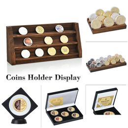 Decoratieve objecten beeldjes Decoratieve objecten beeldjes 7 stijlen Kwaliteit Verzamelmunten Houder Display Uitdaging Medaille Album Co Dh5Rw