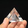 Objets décoratifs Figurines Energy Healing Crince Crystal Glass Egypt Pyramide Fengshii Chakra Miniature Home Decoration Accessoires 221018