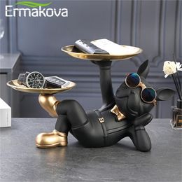 Objets décoratifs Figurines ERMAKOVA Bulldog Animal Cool chien Statue Sculpture salon chambre décor maison décoration intérieure accessoires 220906