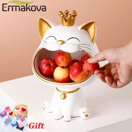 Objets décoratifs Figurines ERMAKOVA Lucky Cat Statue Sculpture Décoration de table Miniature Figurine Articles divers Moderne Salon Bureau Home Decor 230629