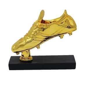 Objets décoratifs figurines européens Golden Shoden Football Football Soccer Trophy Trophy Best Shooter Gold Plated Shoe Boot League Fans Souvenir Cup Cup Gift Resin Crafts