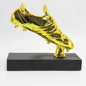 Objets décoratifs figurines européens Golden Shoden Football Football Soccer Trophy Trophy Best Shooter Gold Plated Shoe Boot League Fans Souvenir Cup Cup Coupe Gift Crafts T24050