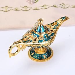 Objets décoratifs Figurines artisanat rétro européen décoration ornements créatifs accessoires lumière modèle cadeau trompette en métal lampe magique ancienne 231009