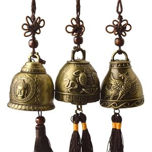 Decoratieve objecten Figurines Feng Shui Boeddhisme Copper Bell Religieuze wind Boeddha Home Hangende decoratie Zegen voor geluk Chime auto decor ambachten 220928