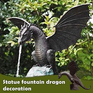 Objetos decorativos Figuras Fuego de agua Fuente de agua Resina Dragón Estatua de dragón Escultura de escultura 2023 230812