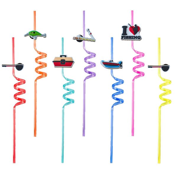 Objets décoratifs Figurines Outils de pêche 2 Thème de dessin animé Crazy Sts Supplies pour la fête d'anniversaire Décorations du Nouvel An Summer OTMQG