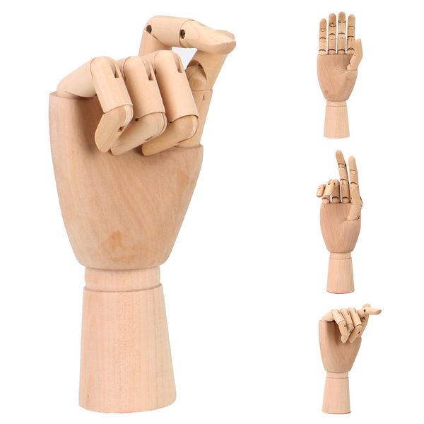 Objets décoratifs Figurines Poupée articulée flexible Membres mobiles Modèle de main en bois Modèle de dessin Croquis Modèle de mannequin 10 pouces de haut Modèles d'artistes humains 230616