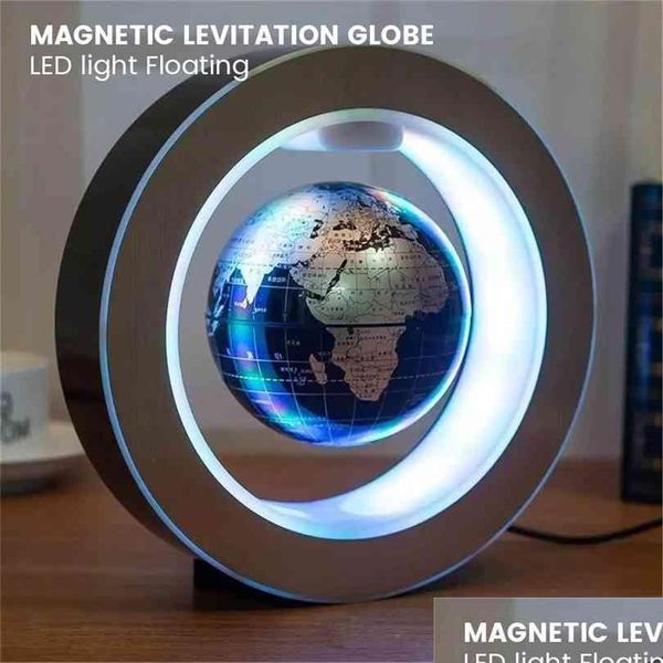 Objetos decorativos Figuras Flotantes Levitación magnética Globo Luz Mapa del mundo Lámpara de bola Iluminación Oficina Decoración del hogar Terrestr Dhfon