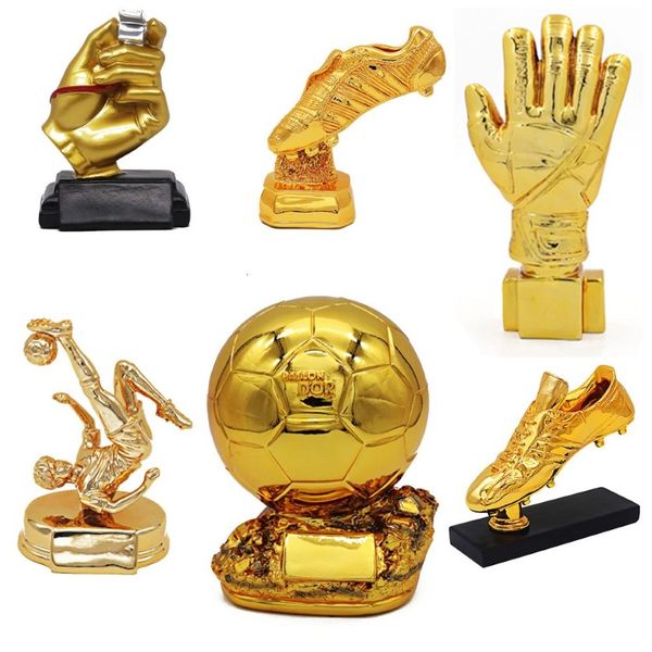 Objetos decorativos Figuras Trofeo de fútbol Fútbol Chapado en oro Premio DHAMPION Liga Copa de recuerdo Regalo para fanáticos Tirador Artesanía Europea249S