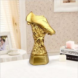 Decoratieve objecten Figurines Golden Sneakers Resin Home Decoration Crafts Sports Series Trophy Accessories Housewarming Gifts 230815