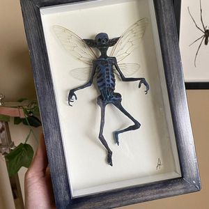 Decoratieve objecten Figurines Gothic Home Decor Mummified Fairy Fairy Skeleton Witchy Decor Fairy Specimen Standbeeld Foto Frames Display schilderij 230629