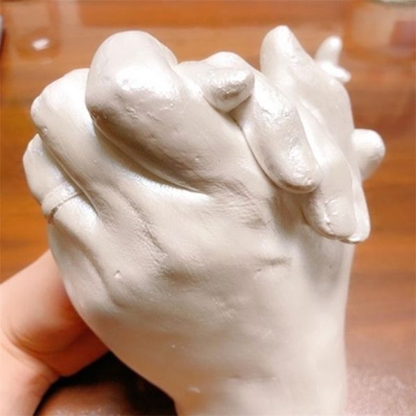 Objets décoratifs Figurines Kit de moulage à la main pour bébé Impression 3D Empreinte Croissance Souvenirs Mémorial Bricolage Statue en plâtre 220928