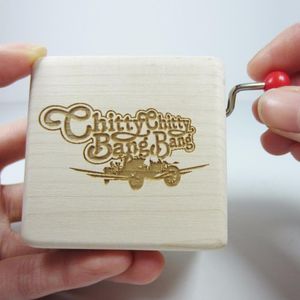 Objetos decorativos Figuras hechas a mano Smilelife Caja de música de madera Chitty Bang con canción Hushabye Mountain Marca Regalo Cumpleaños Navidad Sí