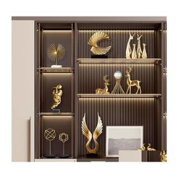 Decoratieve objecten Figurines Home Decoratie Accessoires Dier Golden Ornamenten Samenvatting Art Modern Li Dhgwt