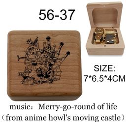 Objets décoratifs Figurines Howl's Moving Castle Merry Go Round of Life Boîte à musique musicale Mécanisme Cadeau pour Noël Anniversaire Année Enfants Jouet 220930