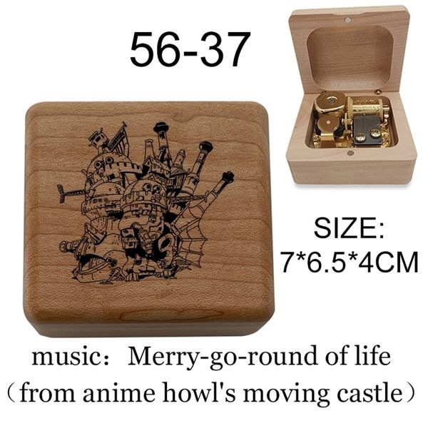 Objets décoratifs Figurines Howl's Moving Castle Merry Go Round of Life Boîte à musique musicale Mécanisme Cadeau pour Noël Anniversaire Année Enfants Jouet 220930