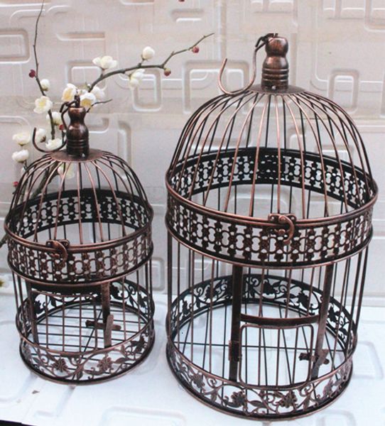 Objets décoratifs Figurines cage à oiseaux en fer décoration de mariage accessoires de fleurs cadre suspendu 230620