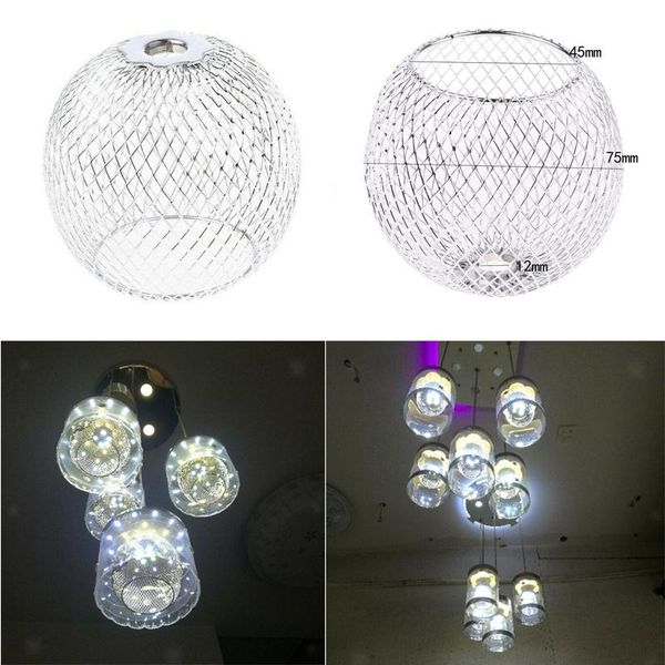 Objets décoratifs Figurines Fer Chrome Abat-Jour Lustre Nordique Plafond Artisanat Lumière Cage Pendentifs Décor Pour Salle De Bains Restaurant Kitc