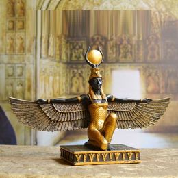 Decoratieve objecten Figurines ISIS Godin Figurines Patron Saint of the Earth Statue Eye of Egypt Art Decoration Creative Resin Craft Home Decor Accessories 220928