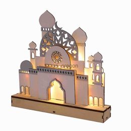 Decoratieve objecten Beeldjes Islamitische Gift Islamitische Decoratie Voor Thuis Moskee Decoraties Islamique Kasteel Sculpturen Beeldjes Nachtverlichting Eid Al Fitr Decor