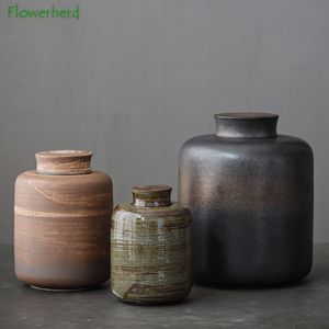 Decoratieve Objecten Beeldjes Japanesestyle Ruw Aardewerk Schaduw Theepot Handgemaakte Retro Huishouden Keramiek Vochtwerende Verzegelde Bus Set Keuken 230714