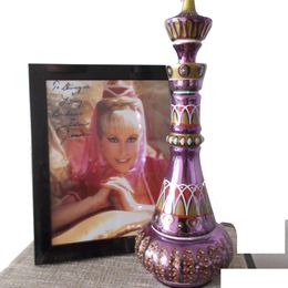 Decoratieve objecten beeldjes Jeannie Fles Gespiegeld Rijk Paars I Dream Of Genie Draca Hars Handwerk Ornament Drop Delivery Ho Dhke8