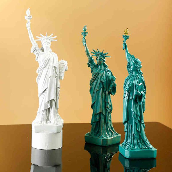 Objets décoratifs Figurines JIEME Statue de la Liberté Ornements Maison Salon Résine Créative Ornements Doux Simple Cadeaux Artisanat Moderne T220902