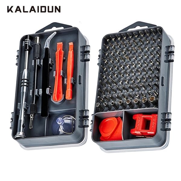 Objets décoratifs Figurines KALAIDUN Jeu de tournevis 112 en 1 Embout magnétique Torx Multi Kit d'outils de réparation de téléphone portable Outil à main pour appareil électronique 230824