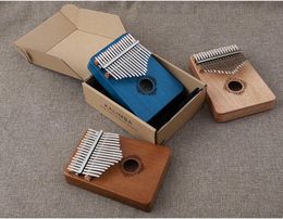 Objets décoratifs Figurines Kalimba Piano à pouce 17 touches, cadeaux de doigt Mbira portables pour enfants et adultes débutants