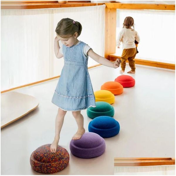 Objetos decorativos Figuras Niños NCE PASTOS BLOCKS Juego para Sensory Foam River Jum Indoor Outdoor Children Toys Drop entrega DHLJ6